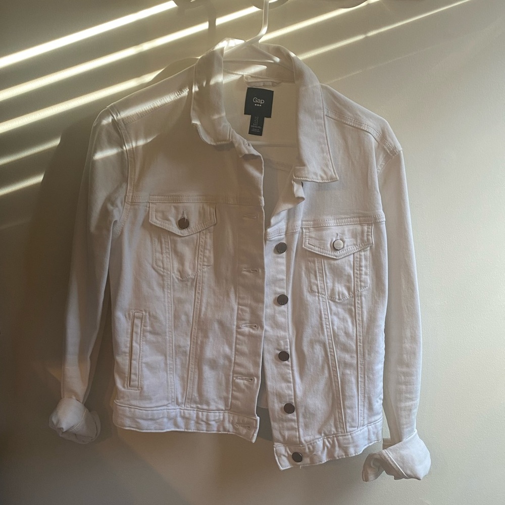 white denim jacket